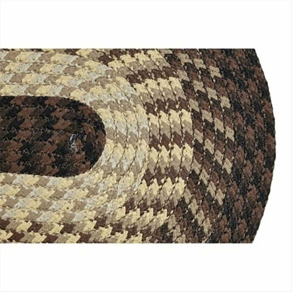 Better Trends Alpine Braided Rug, Chocolate - 7 ft. 4 in. BRAL88112CH